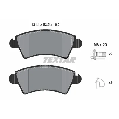 Set placute frana, frana disc TEXTAR 2333201