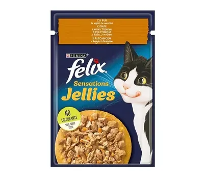 Felix Sensations Pui în Aspic cu Morcov, 85 g