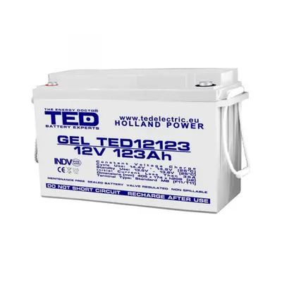 Acumulator 12V 123Ah GEL DEEP CYCLE M8, TED Electric TED003508