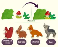 Puzzle 7 piese - Aventurile lui Toto cel Viteaz