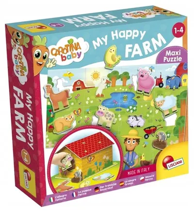 Puzzle pentru copii Lisciani Giochi - Carotina Baby, ferma mea fericită