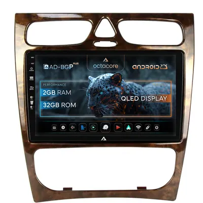 Navigatie Benz C Class (W203) (2000-2004), Android, P-Octacore 2GB RAM + 32GB ROM, 9 Inch - AD-BGP9002+AD-BGRKIT416V3
