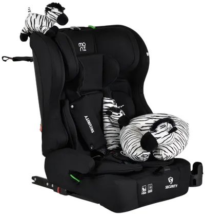 Scaun auto Moni - Security, IsoFix, i-Size, 76-150 cm, Negru-mat