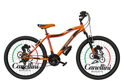 Bicicletă pentru băieți Canellini VORTEX 26" - Portocaliu/Negru