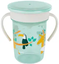 Cupă de antrenament Miniland - Jungle, 260 ml