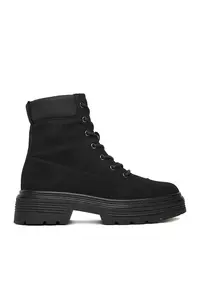 Ghete dama - material sintetic - negru -