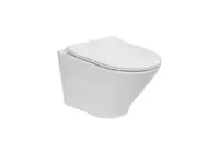 Vas WC Roca The Gap A3460NB000, suspendat, Rimless, fara capac, Alb