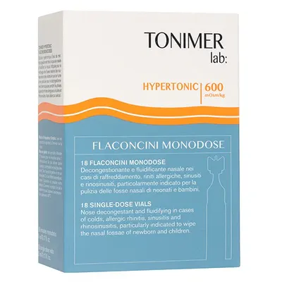 Apa de mare, Hypertonic 600 mOsm/Kg, Tonimer | 18 flacoane x 5 ml