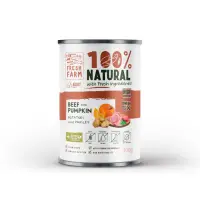 FRESH FARM Coarse, XS-XL, Vită și dovleac, conservă hrană umedă fără cereale câini, (pate), 400g