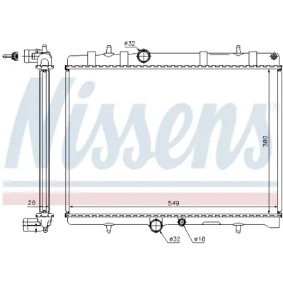 Radiator, racire motor NISSENS 63689A