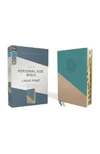 Niv, Personal Size Bible, Large Print, Leathersoft, Teal/Gold, Red Letter, Thumb Indexed, Comfort Print