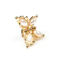 Cleste par auriu cu perle, design fluture delicat si elegant