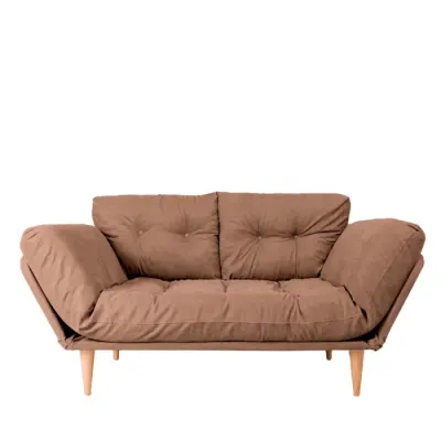 Canapea extensibila NINA, 3 locuri, maro deschis, 190x85x80 cm