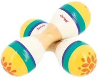 Instrument muzical din lemn pentru copii Janod - Maracas dublu