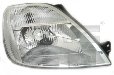 Far dreapta potrivit FORD FIESTA V 2001-2005 - (H4, electric, cu motoras, fundal cromat)