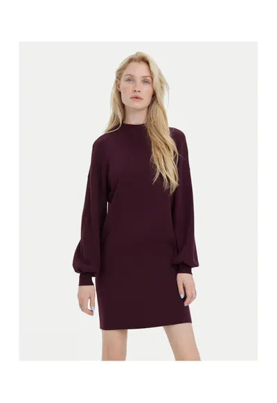 Rochie tricotata de dama - 52% viscoza - 28% poliester - 20% nailon - Violet