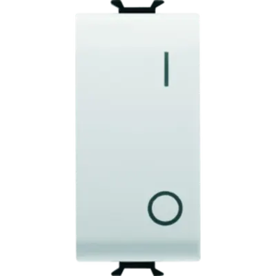 Intrerupator 2p 250v Ac Heavy Duty - 25ax - Neutral - Symbol 0/i - 1 Module - White - Chorus