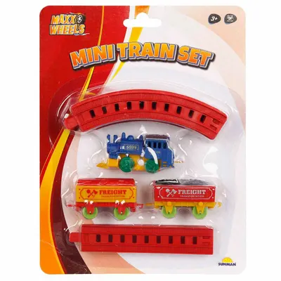 Set mini trenulet cu sina, Maxx Wheels, 11 piese