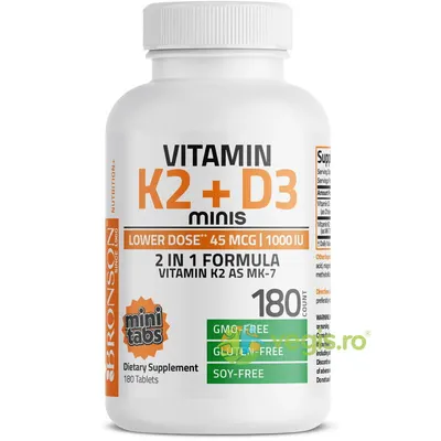 Vitamina K2 45mcg + D3 23mcg 180tb