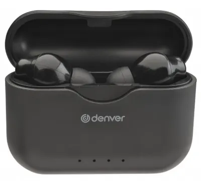 Căști wireless Denver - TWE-37, TWS, negru