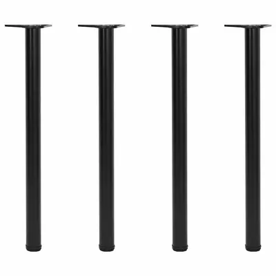 Picioare de masă reglabile în înălțime, 870 mm, negru, 4 buc.