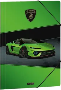 Mapă cu elastic Ars Una Lamborghini - A4, verde