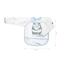 Baveta impermeabila cu maneci Akuku Bursuc Albastru 33x35 cm,inchidere cu velcro, material EVA, buzunar larg pentru captarea resturilor