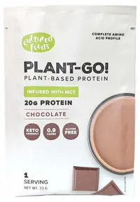 Proteine vegan, cu MCT, fără zahăr, ciocolată, 33 g, Plant-Go!