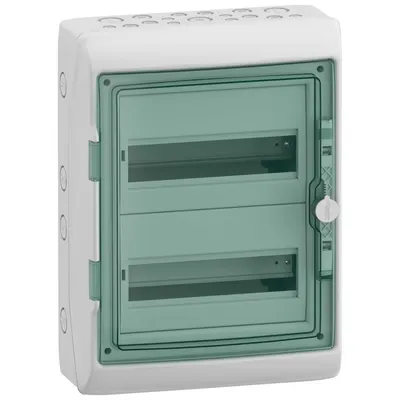 Tablou electric aparent Kaedra, Ip 65, 2 X 12 Module, Usa Transparenta, Schneider, 13983