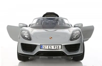 Masina electrica copii Porche 918 Spyder 12V 35W cu telecomanda, scaun piele, deschidere usi si oglinzi