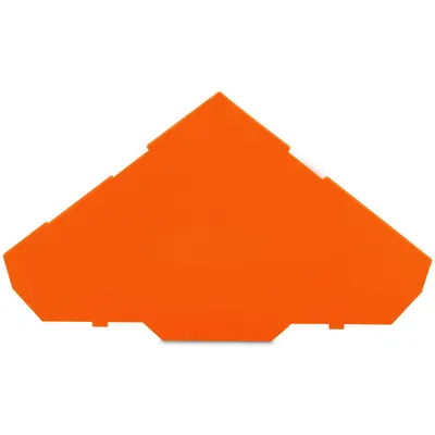 End and intermediate plate; 1 mm thick; for triple-deck terminal blocks; orange