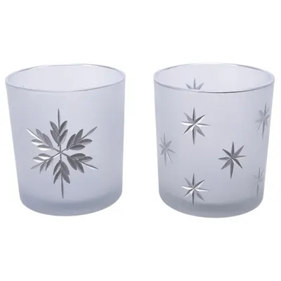 Pahar pentru lumanare - Snowflake, StarFinish - mai multe modele