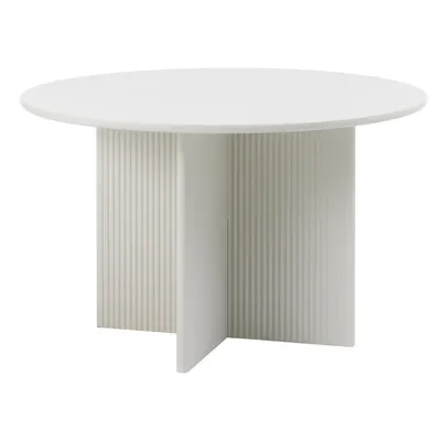 Masă de dining gri deschis rotundă ø 110 cm Palma – Unique Furniture