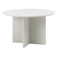 Masă de dining gri deschis rotundă ø 110 cm Palma – Unique Furniture