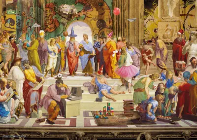 Puzzle 1000 piese - Markus Binz - Scoala in Atena 2024