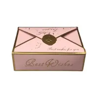 Cutie tip plic din hârtie cu sigiliu auriu 10.5x7x3.5cm - roz (set 50 buc) - Default Title
