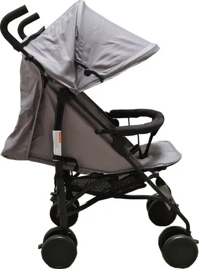 Carucior pentru copii Baby Care PRO 818B Gri sport tip umbrela, Spatar reglabil in 7 trepte, Pozitie somn, Amortizoare, Frana picior, Pliabil