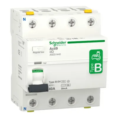 Acti9 iID, Intreruptor Diferenţial, 4P, 40A, 30mA, varf B-EV