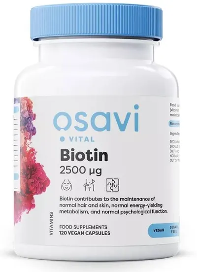 Biotin, 2500 mcg, 120 capsule, Osavi