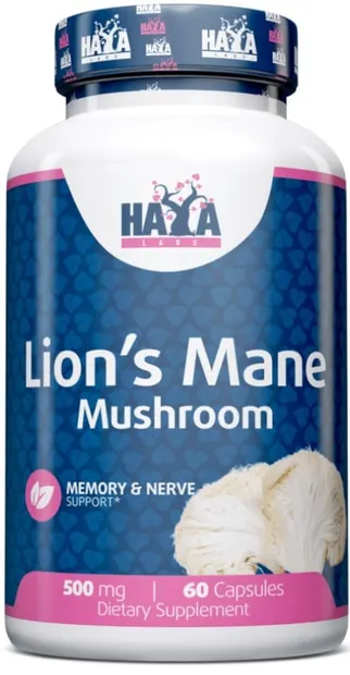 Lion's Mane Mushroom, 500 mg, 60 capsule, Haya Labs