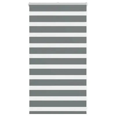 vidaXL Jaluzea tip zebra gri închis lățime țesătură 65,9 cm poliester