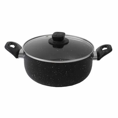 Oala cu capac sticla, 26cm, capacitate 4L / ZLN 1990 Engros