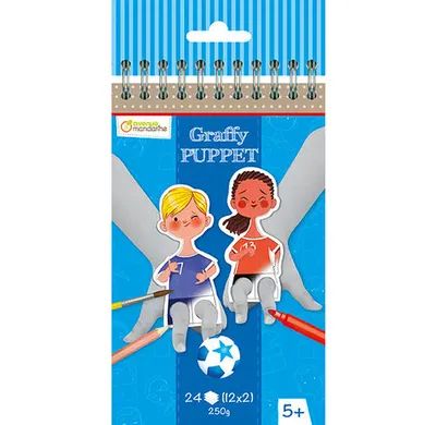 Carnețel cu marionete pentru degete de colorat