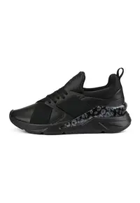 Pantofi sport cu animal print Muse X5 - Negru