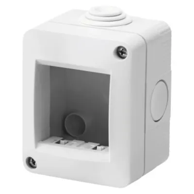 Doza aparenta cu suport incorporat - PROTECTED IP40 2 modul - RAL 7035 GREY - CHORUS