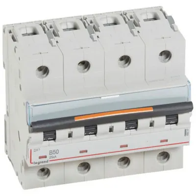 Disjunctor DX³-4P-400V~-50A-25kA-curba B - 6M