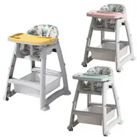 Scaun de masa Little Mom Green multifunctional cu roti detasabile, cos pentru accesorii, centura siguranta, tava dubla reglabila, husa detasabila, margini rotunjite, dimensiune 59x58x78cm
