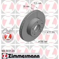 Disc frana ZIMMERMANN 180.3031.20