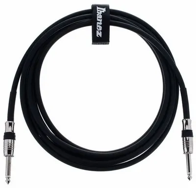 Cablu pentru chitară Ibanez - NS10, 6.3 mm, 3 m, negru/argintiu