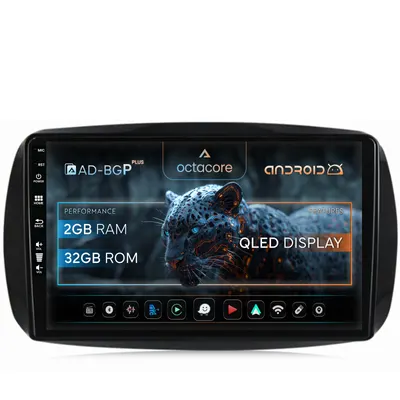 Navigatie Smart For Two (2016-Prezent), Android, P-Octacore 2GB RAM + 32GB ROM, 9 Inch - AD-BGP9002+AD-BGRKIT412